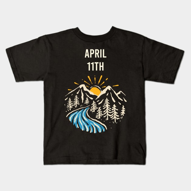 Landscape April 11th 11 Kids T-Shirt by blakelan128